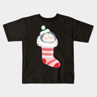 Holly Jolly Hedgehog Kids T-Shirt